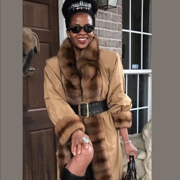 Designer New Yves st Laurent Russian sable fur coat S-M - Picture 11 of 13